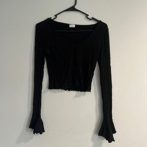 Ruffled Long Sleeved Top